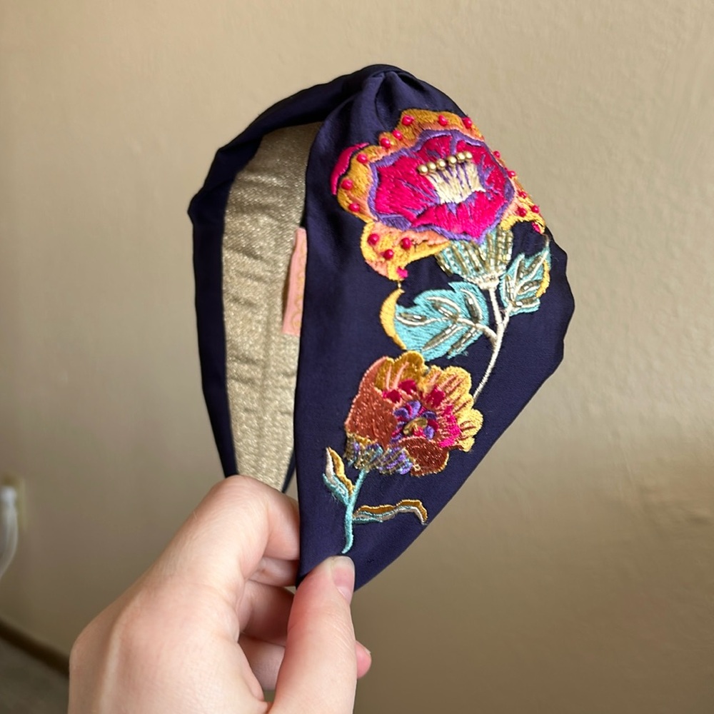 Embroidered Powder Headband